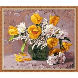 handgefertigt abstrakte blume malen nach zahlen kit gx7858