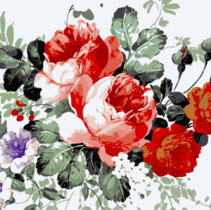 GX7948 flower oil painting drawing by numbers for wall decor