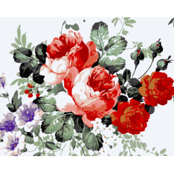GX7948 flower oil painting drawing by numbers for wall decor