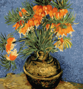 GX7949 flower in vase oil painting drawing by numbers for wall decor