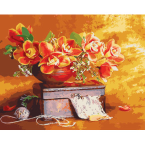Gx7960 stillleben 40x50cm blume malen nach zahlen-sets Ölgemälde für wohnkultur