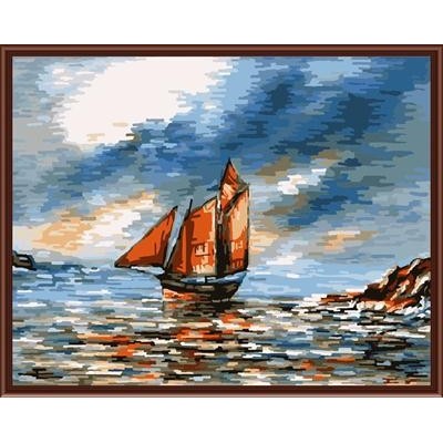 Abstract wooden frame digital oil painting by nubers factory new design GX6154