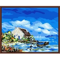 Abstract wooden frame digital oil painting by nubers factory new design GX6156