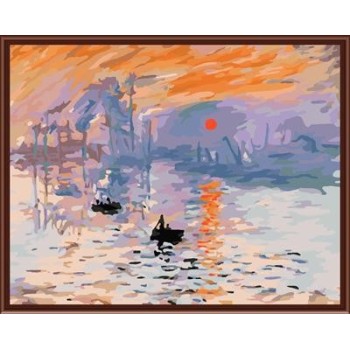 Yiwu manufactory 40*50 abstract diy landscape oil painting on canvas gx6250