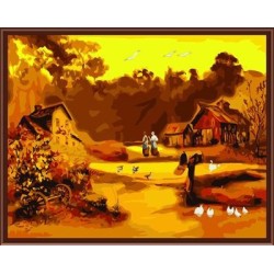 Großhandel sgs ce diy digitale 40*50 Landschaft gerahmte Ölgemälde auf leinwand gx6245