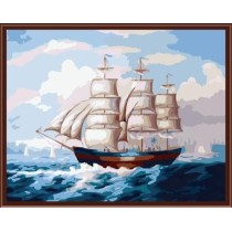factory hot photos paint by numbers on canvas with seascape ship picture GX6276