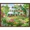 oil painting hot picture,garden scenery flower ,abstract oil painting by numbers GX6339