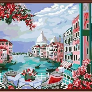 hot selling landscape craft gift coloring by numbers diy wholesale craft GX6401