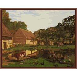 Natur, landschaft, handbemalte Ölbild auf leinwand gemälde von nummer gx6407yiwu kunst lieferanten
