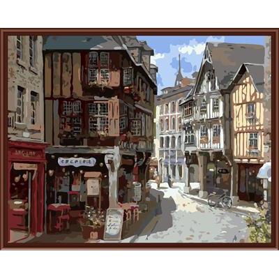 abstract city landscape picture painting on canvas oil painting by numbers ,canvas oil painting GX6366