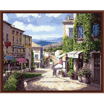 abstract city landscape picture painting on canvas oil painting by numbers ,canvas oil painting GX6368