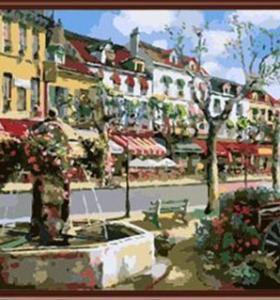 Stadtlandschaft Bild malerei auf leinwand Öl malen nach zahlen, leinwand Ölgemälde gx6370