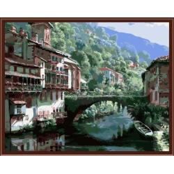 Stadtlandschaft Bild malerei auf leinwand Öl malen nach zahlen, leinwand Ölgemälde gx6373