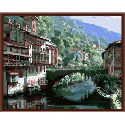 city landscape picture painting on canvas oil painting by numbers ,canvas oil painting GX6373