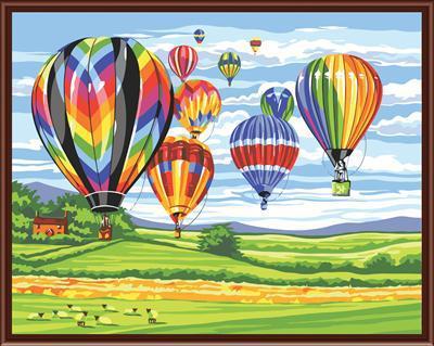 fire balloon design canvas oil painting factory hot selling painting GX6470