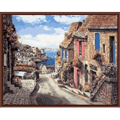 abstract city landscape picture painting on canvas oil painting by numbers ,canvas oil painting GX6367