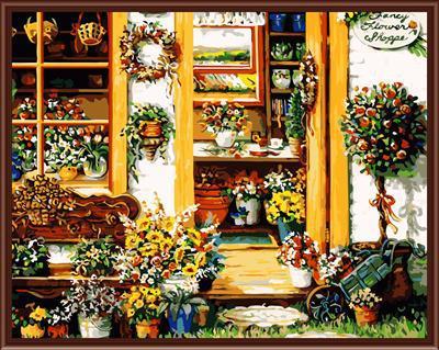 oil painting by numbers handpainted wholesales 2015 new flower painting GX6483