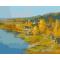 GX6609 yiwu factory abstract naturel landscape canvas oil painting village landscape painting art suppliers