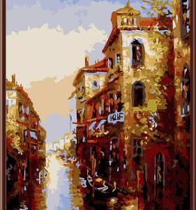 diy acrylic oil painting on canvas city landscape photo painting by number GX6393