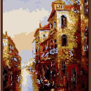 diy acrylic oil painting on canvas city landscape photo painting by number GX6393