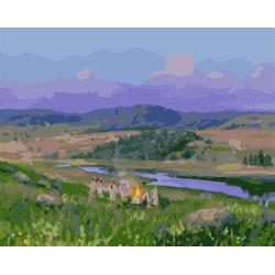 Ölgemälde kit malerei für Anfänger gesetzt gx6599 yiwu fabrik abstrakte naturel Landschaft seascape leinwand Ölgemälde