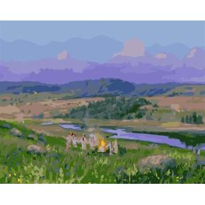 Ölgemälde kit malerei für Anfänger gesetzt gx6599 yiwu fabrik abstrakte naturel Landschaft seascape leinwand Ölgemälde