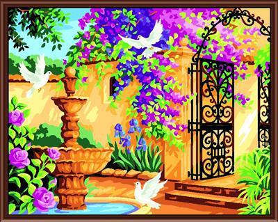 diy painting by numbers on canvas factory new design GX65367 garden landscape