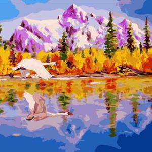 landscape painting by numbers GX6652 oil painting paint boy EN71-123,CE