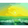 canvas painting by numbers GX6559 seascape sunrise design