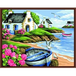 2015 nuevos calientes naturel del paisaje marino acrílico diy pintura al óleo by números para sala de estar decoración GX6532