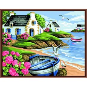 2015 nuevos calientes naturel del paisaje marino acrílico diy pintura al óleo by números para sala de estar decoración GX6532