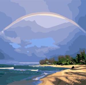 nature landscpe canvas painting by numbers wholesales new design 2015 seascape GX6569