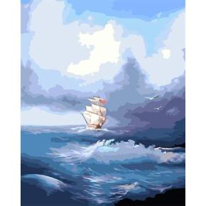 Seascape Öl leinwand malen nach zahlen gx6647 malen Junge en71-123, ce