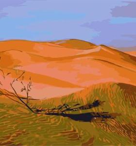 Ventas al por mayor gx6636 abstracta del desierto de la pintura del paisaje por los números, en71-123, ce, fábrica de venta caliente de la pintura