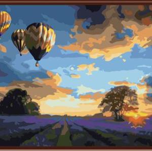 fire balloon photo paint by numbers on canvas handmaded art suppliers GX6523
