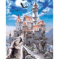 Paisaje marino castillo diseño canvs pintura de aceite by número GX6679