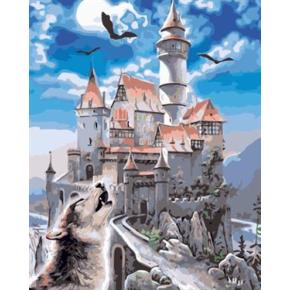 seascape burg design canvs Ölfarbe durch die anzahl gx6679