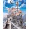 seascape castle design canvs oil paint by number GX6679