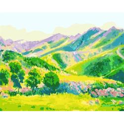 gx6607 yiwu fabrik abstrakte naturel landschaft leinwand Ölgemälde Dorf landschaft malerei kunst lieferanten