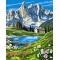 GX6716 naturel landscape oil canvas paint by number 2015 new design