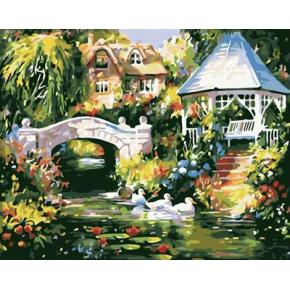 2015 nueva naturel jardín paisaje pintura al óleo by números GX6724 pintura por kit número