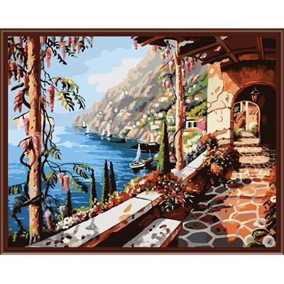 seascape canvas oil painting by numbers GX6802 wholesales new design 2015