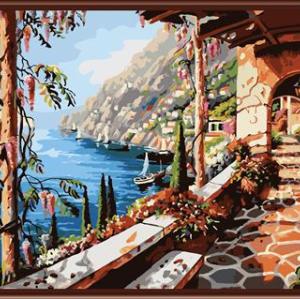 seascape canvas oil painting by numbers GX6802 wholesales new design 2015
