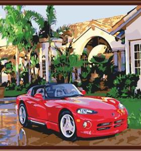 Gx6809 pintura by número 2015 coche diseño pintura al óleo