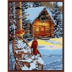 handmaded malen nach zahlen gx6831 schnee haus Landschaft