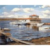 GX6908 seascape modern oil painting by numbers on canvas wholesales