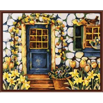 oil painting by numbers handpainted wholesales 2015 home and flower design painting GX6486