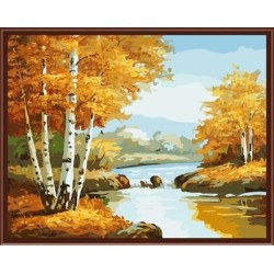 Gx6822 2015 nueva pintura al óleo by números pintura al óleo del paisaje