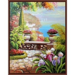 Naturel del diseño del paisaje de aceite handmaded pintura by números pintura marca chico GX6826