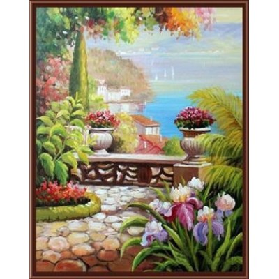 naturel garden landscape design oil handmaded painting by numbers paint boy brand GX6826